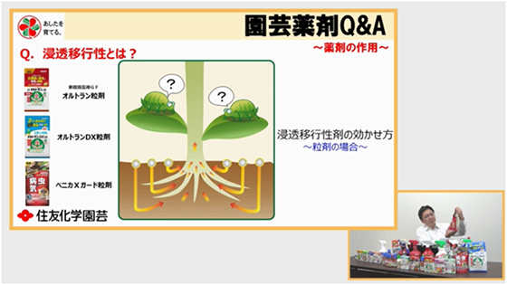 「住友化学園芸株式会社 様」疑似ライブ活用事例のイメージ