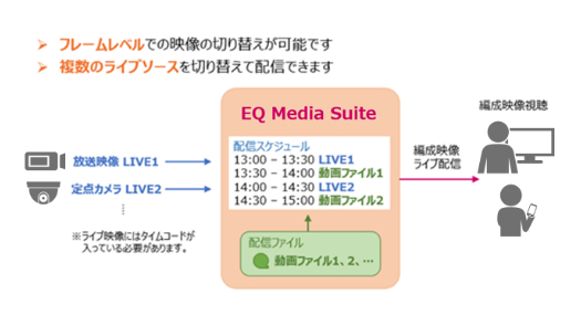 EPG管理/スケジュール配信のイメージ