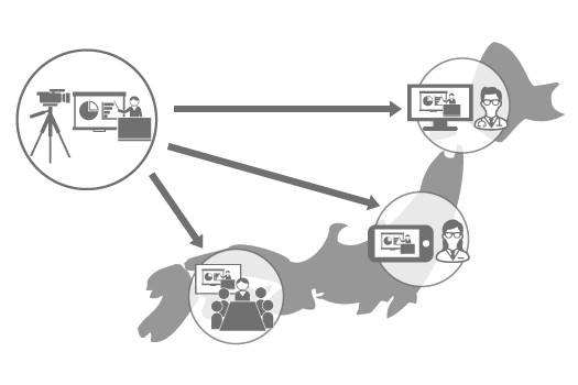 全国で授業が見れるイメージ図