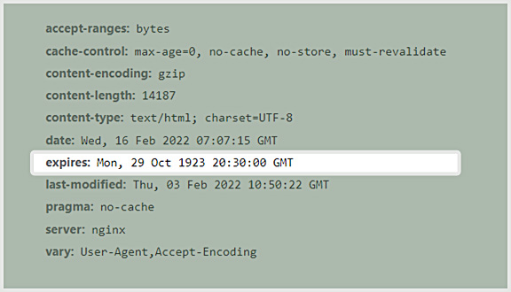 Cache-Controlヘッダ、Expiresヘッダ