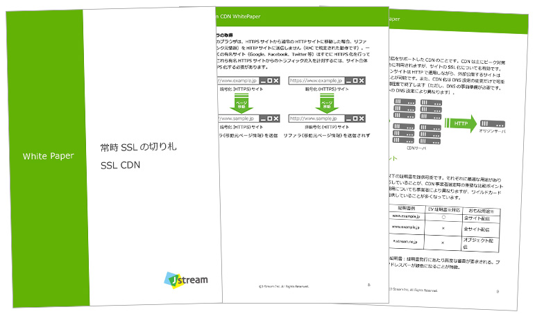 ホワイトペーパーペーパー　常時SSLの切り札SSLCDN