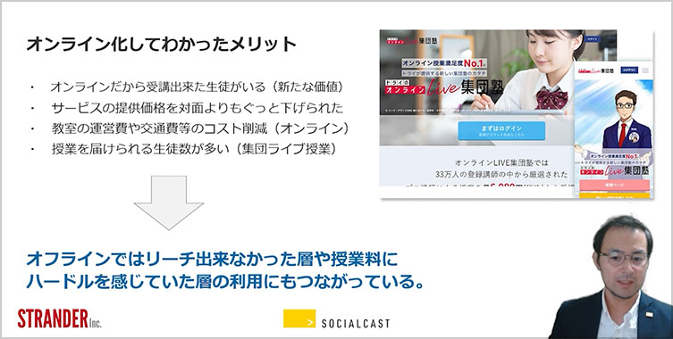 事例の補足画像／株式会社トライグループ様、オンライン化して分かったメリット