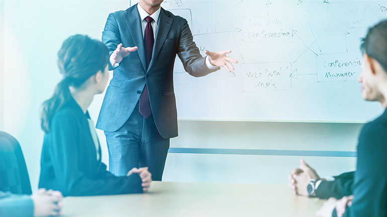 事例:株式会社三和化学研究所 様:会議のイメージ
