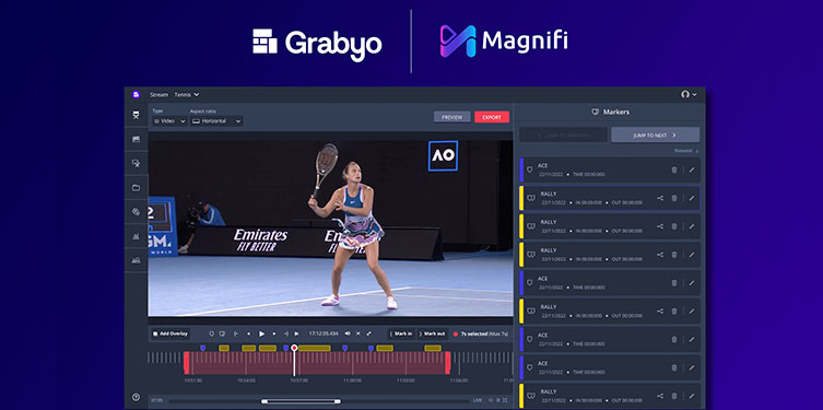 AI支援でハイライトシーンを自動クリッピング：Grabyo Studio ＋「Magnifi」