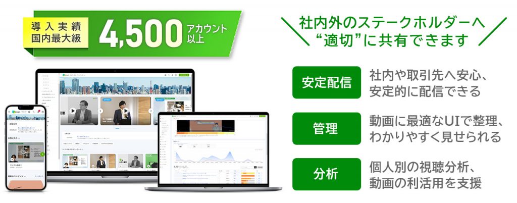 導入実績国内最大級です。社内外のステークホルダーへ“適切”に共有できます。