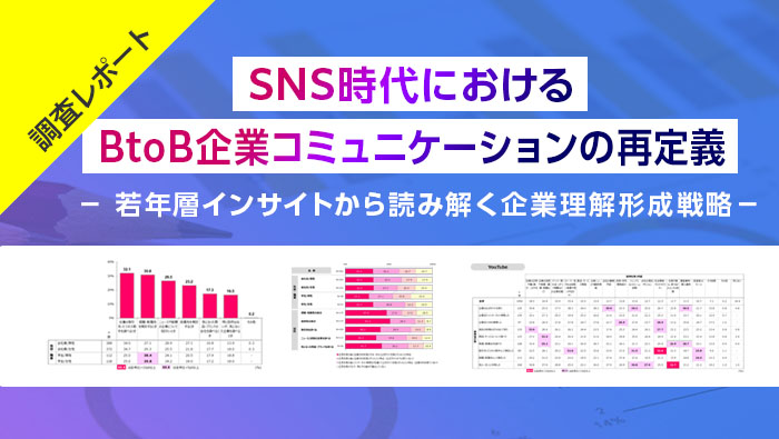 調査レポート　SNS時代におけるBtoB企業コミュニケーションの再定義 ― 若年層インサイトから読み解く企業理解形成戦略 ―