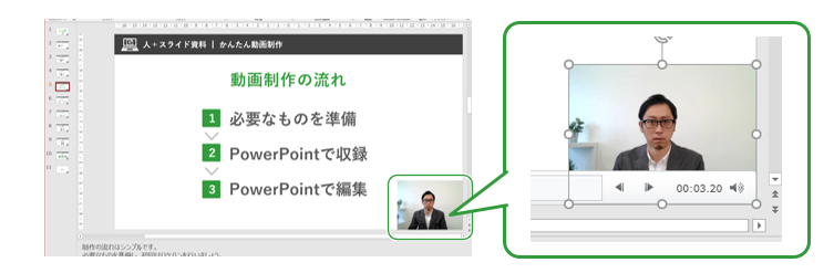 パワーポイント、スライドごとの収録内容を確認